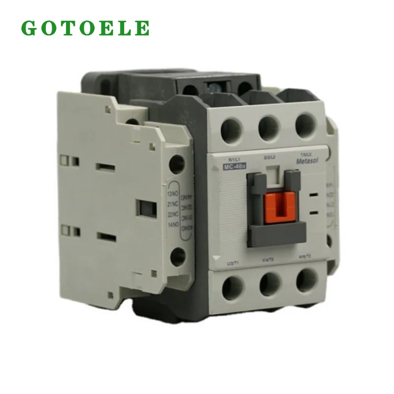 MC-40A AC ম্যাগনেটিক কন্টাক্টর 3P 40A 18.5KW 1NO+1NC